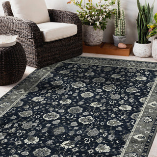Nuit Arabe Lodi Area Rug, Blue, 8' x 10', Bordered