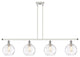 Innovations 516-4I-WPC-G1215-8-LED 4 Light Island Light, White, Polished Chrome