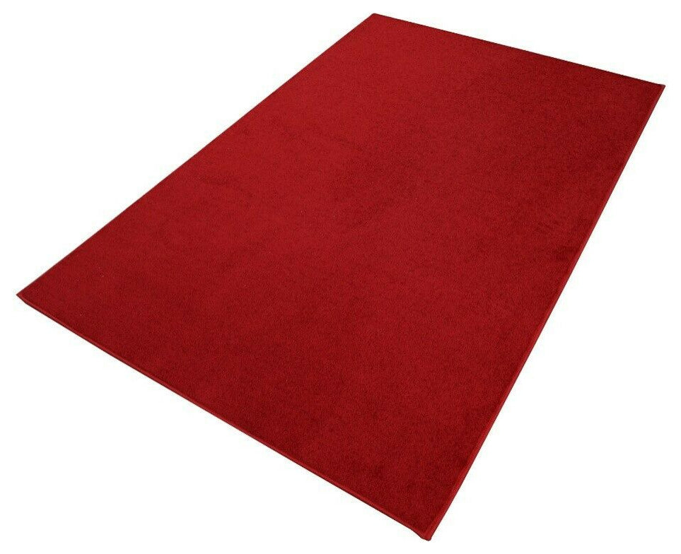 Furnish My Place Red 4' x 20' Solid Color Rug Runner Made In Usa
