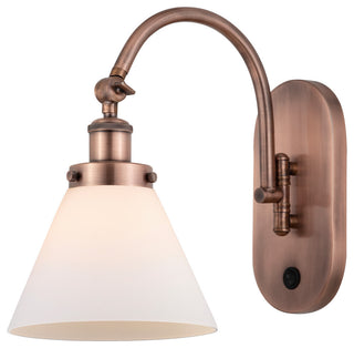 Cone Sconce, Antique Copper, Matte White, Matte White