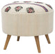 Vintage Hemp Kilim Upholstered Stool