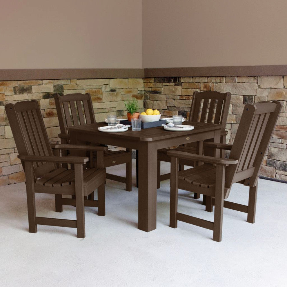 Lehigh 5-Piece Square Dining Set, Weathered Acorn