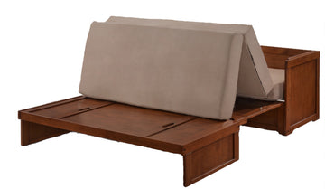 Murphy Cube Cabinet Bed With Mattress, Cherry, Queen, Pre-Assembled