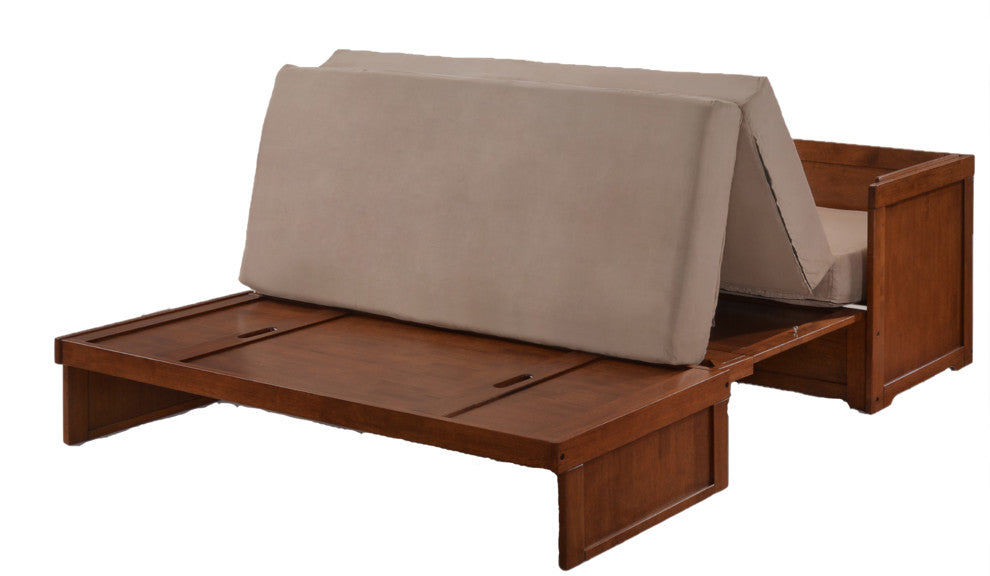 Murphy Cube Cabinet Bed With Mattress, Cherry, Queen, Pre-Assembled