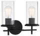 Minka Lavery Haisley 2 Light Bath Vanity Coal