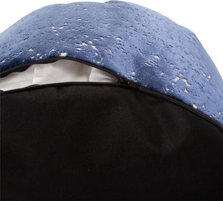 Traditional Pisani Pouf, Sapphire Blue