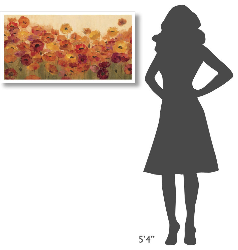 "Summer Poppies" Digital Paper Print by Silvia Vassileva, 38"x20"