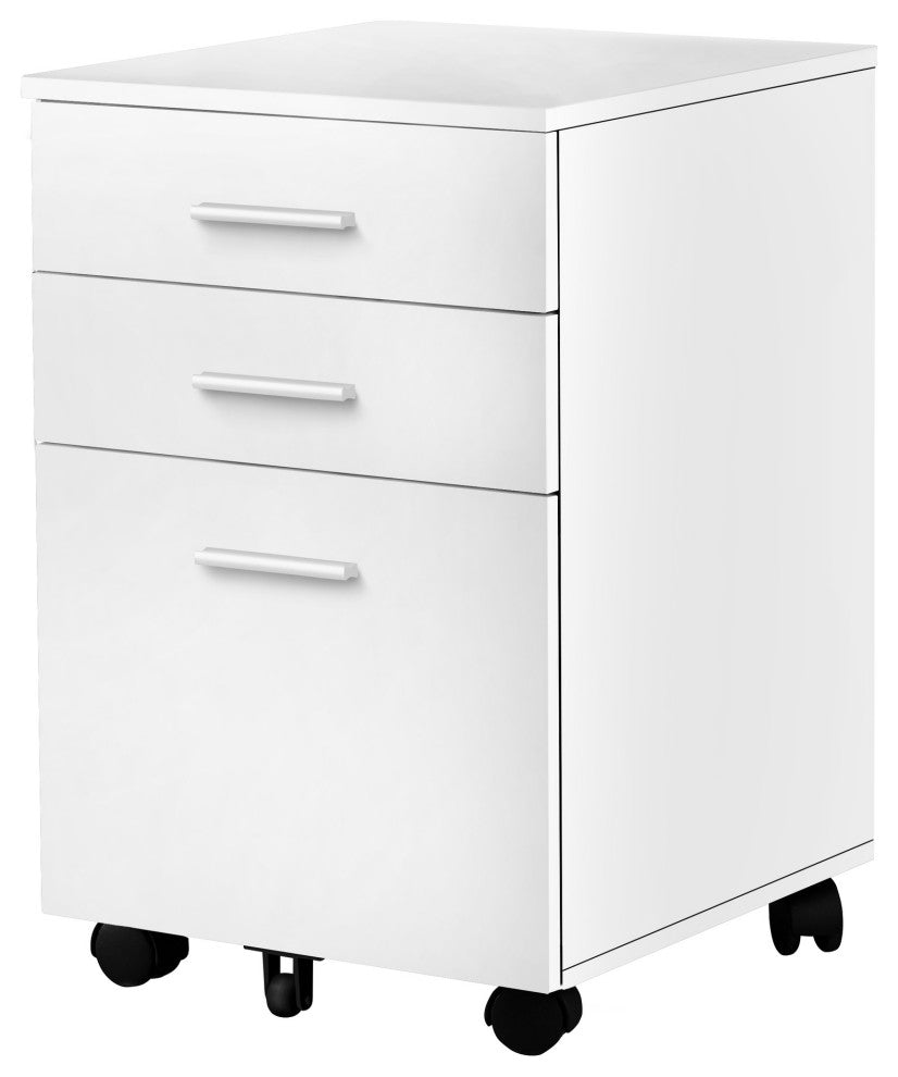 File Cabinet,Rolling Mobile, Storage Drawers, Printer Stand, Office, Work, White