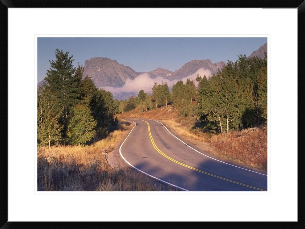 Highway And Mt Moran, Grand Teton National Park, Wyoming, 30"x22"