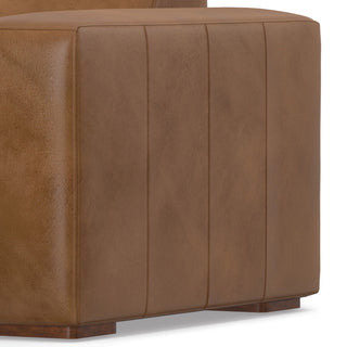 Rex Right-Facing Modular Sectional Sofa in Genuine Leather