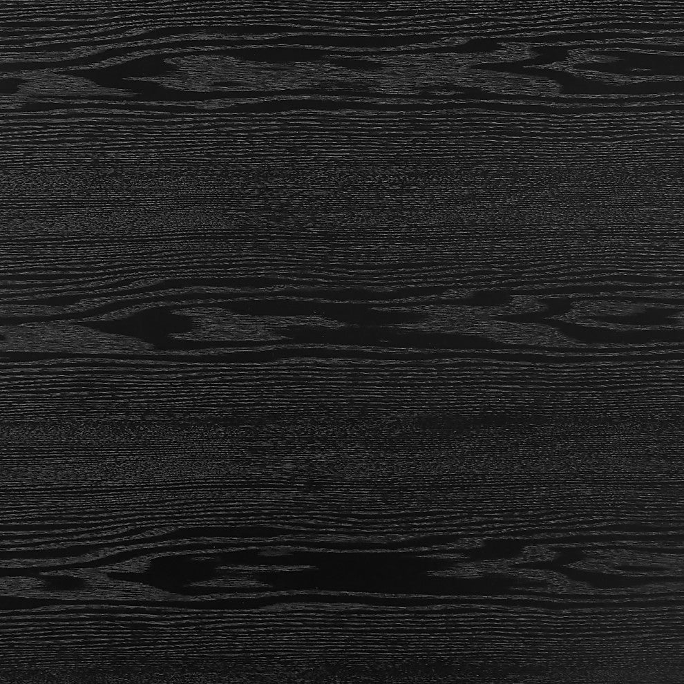Astrid Round Table With Black Top and Matte Black Base