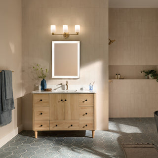 24.25" 3-Light Vanity Light With Opal Glass