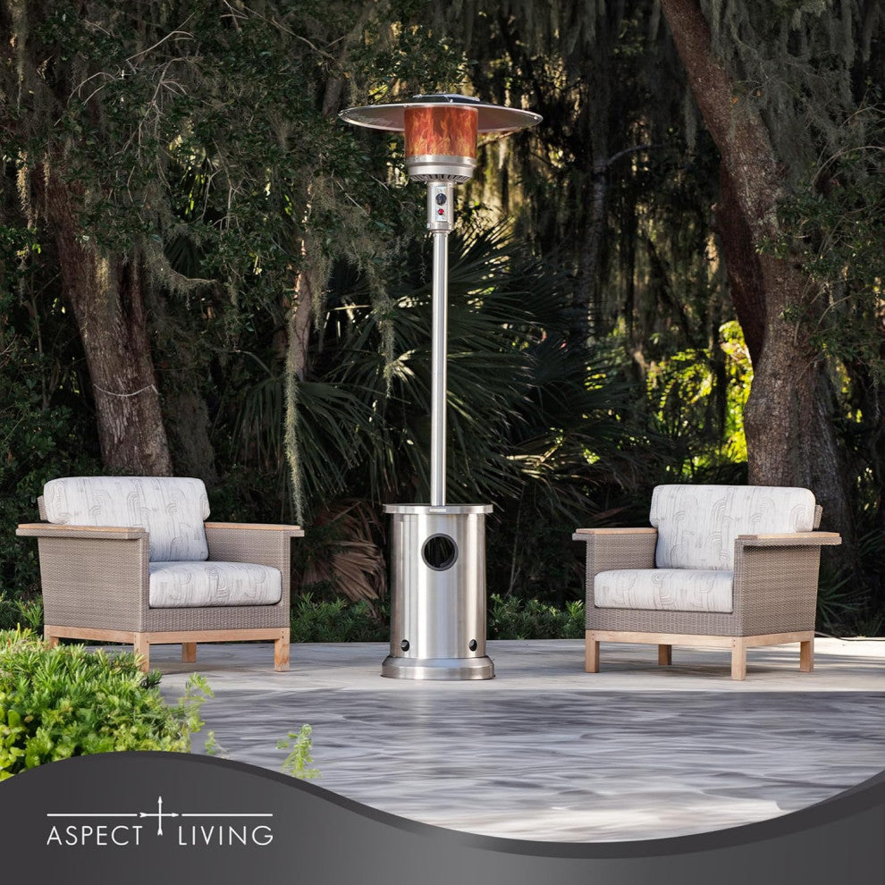 Aspect Living Stainless Steel Patio Heater With Table