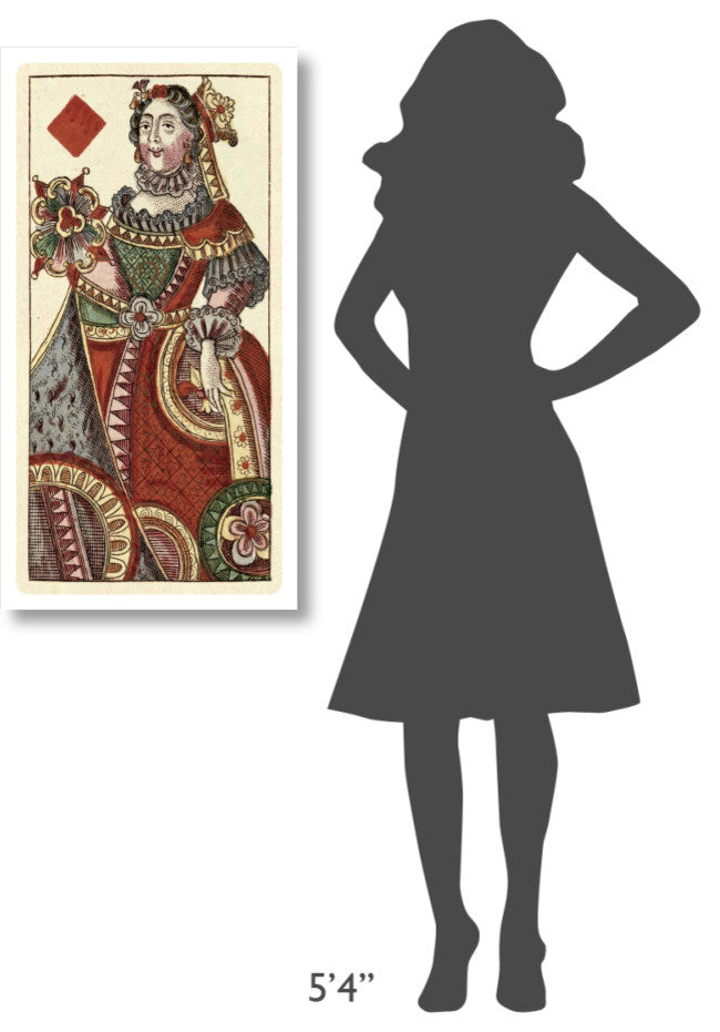 "Queen of Diamonds (Bauern Hochzeit Deck)" Paper Art, 20"x38"