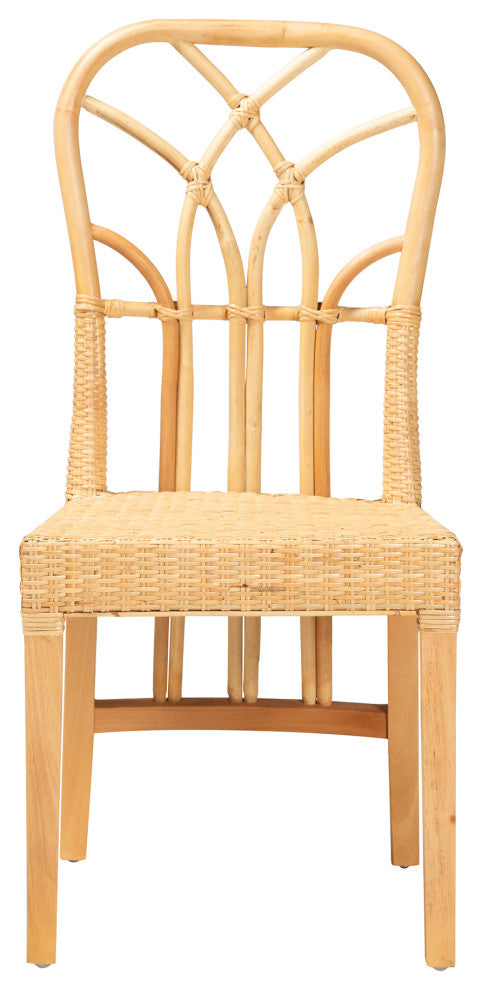 Ansa Mahogany & Rattan Dining Chair