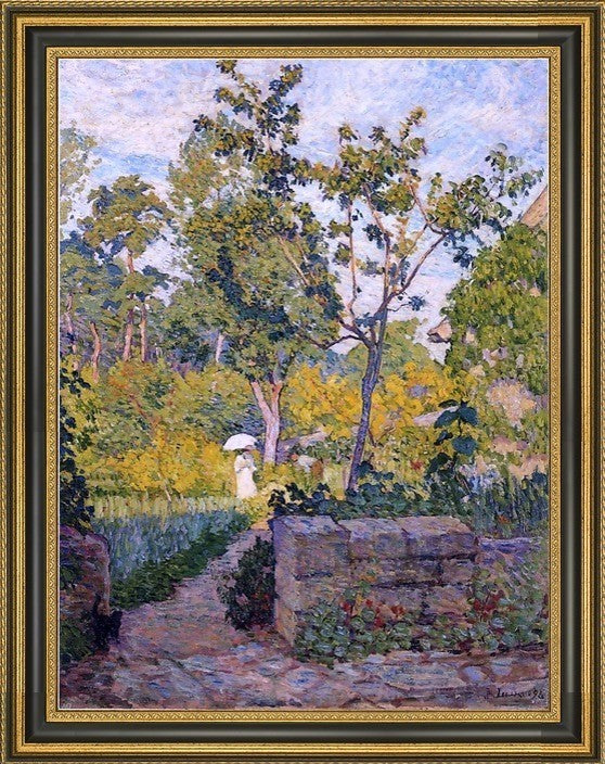 Henri Lebasque Garden at Champigny Framed Premium Canvas Print, 18"x24"