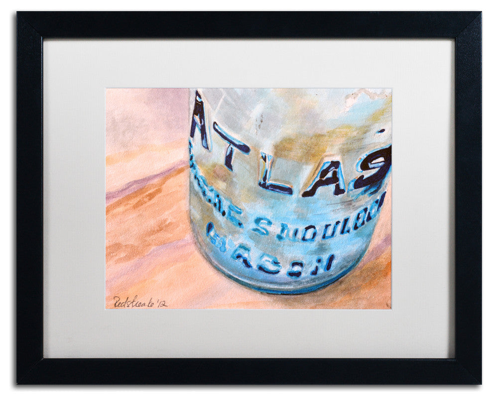 'Atlas Jar' Art, 16x20, Black Frame, White Mat