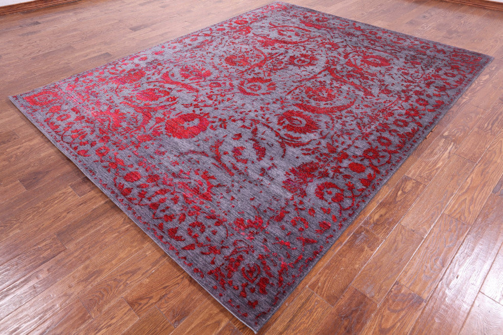 Persian Wool and Silk Handmade Rug 7' 11" X 10' 2" Q8566