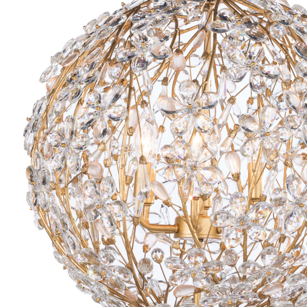 Cheshire Small Chandelier, Gold
