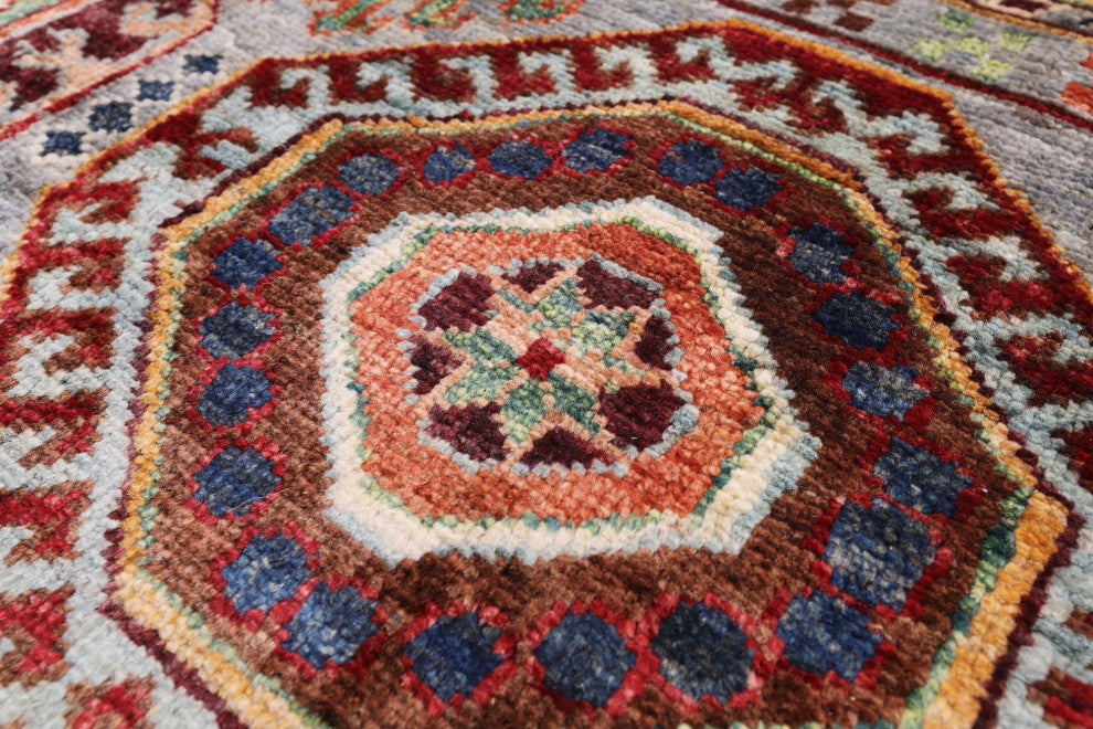3' 4" X 4' 10" Khorjin Super Kazak Handmade Wool Rug - Q12315