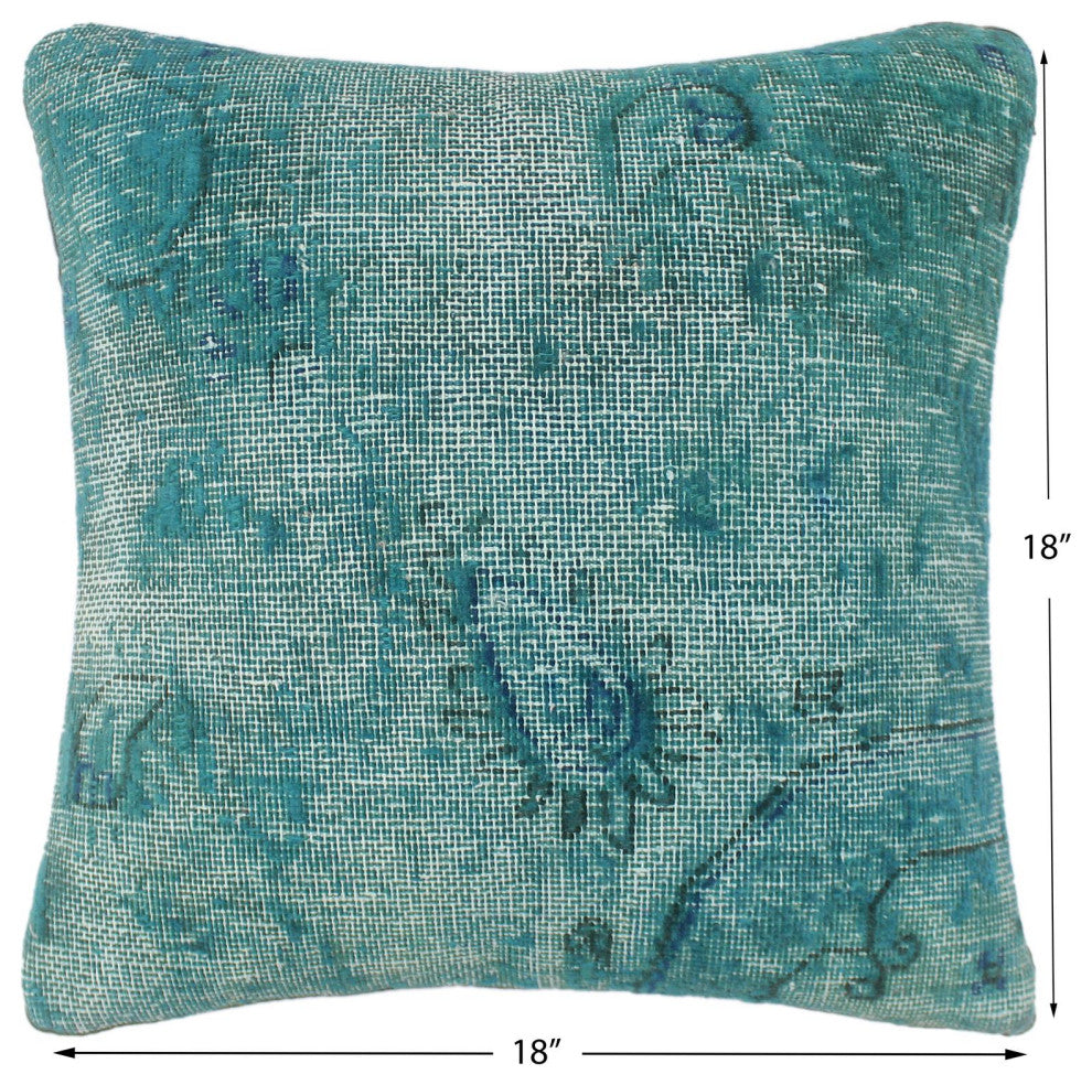 Shabby Chic Marriott Vintage Distressed Handmade Rug Pillow