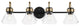 34" 4-Light Vanity Light With Clear Glass