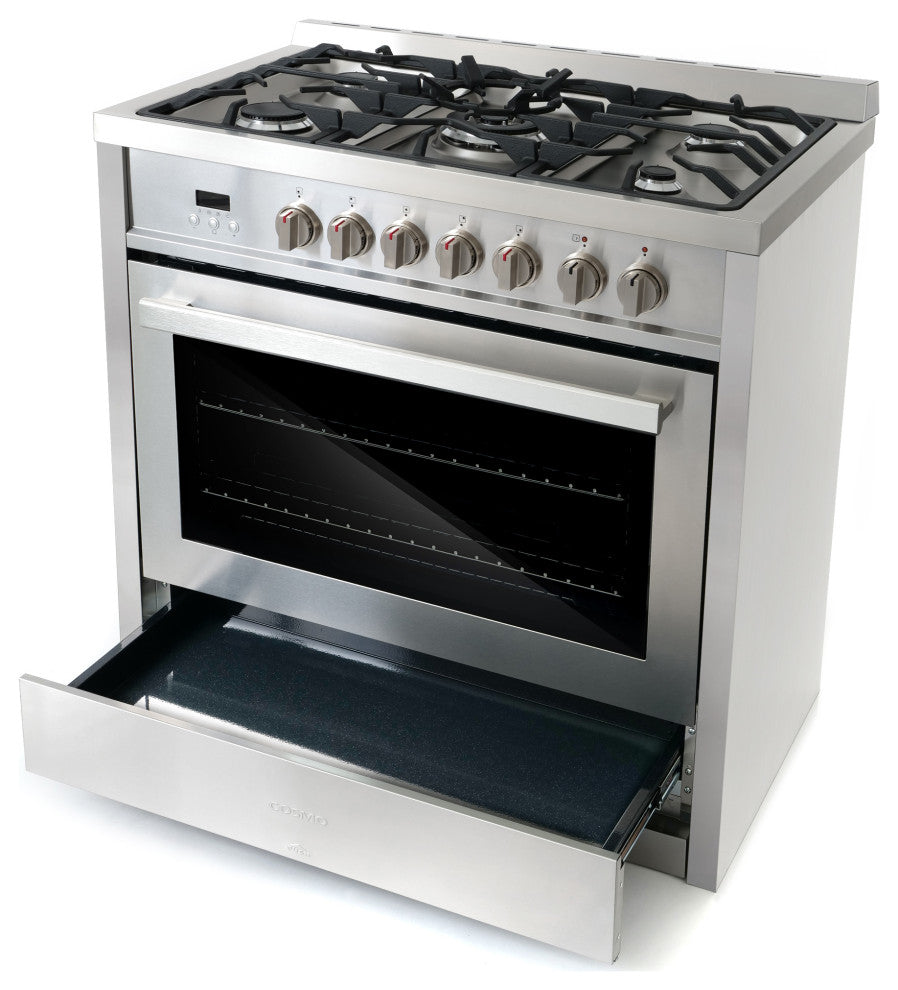Cosmo Modern Dual-Fuel Range Convection Oven Pro Style High Powered