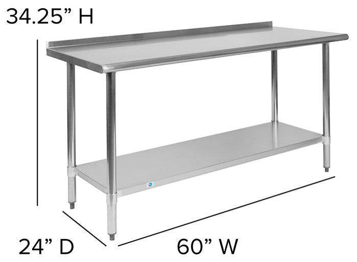 60" Stainless Steel Work Table
