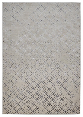 Weave & Wander Orin Modern Metallic Trellis Rug, Silver/Gray, 5'x8'