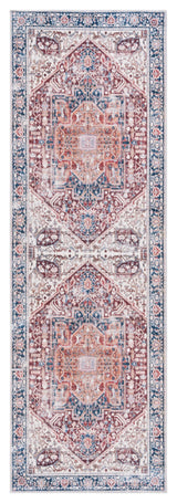 Safavieh Arizona Machine-Washable Collection ARZ109 Rug, Red/Navy, 2'6"x6'
