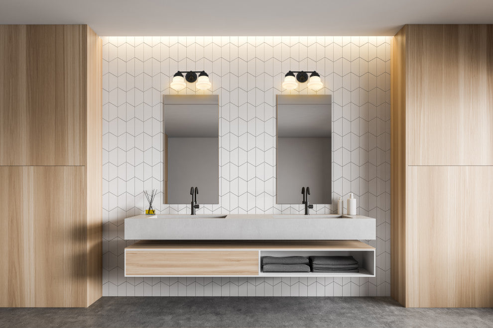 Zlite 735-2V-MB 2-Light Vanity, Matte Opal