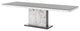 MOKA Dining Table with Extension, Grey/White Venatino