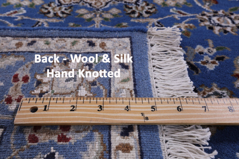 Persian Nain Wool and Silk Hand Knotted Rug 3' 3" X 5' 0" Q11657