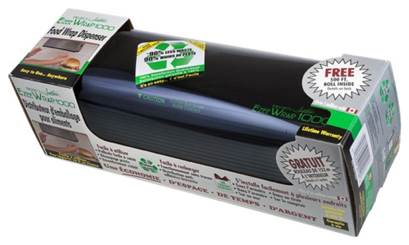 E-ZEE Wrap 1000 20112 Plastic Wrap Dispenser, Black