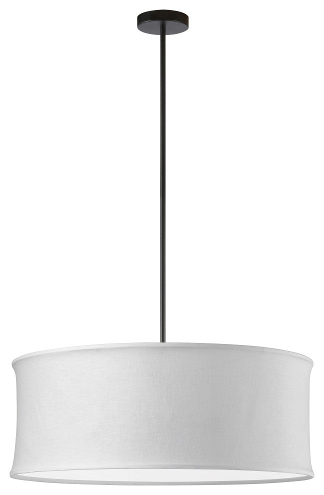 Dainolite PHL-264P-MB-WH 4 Light Pendant, Matte Black