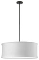 Dainolite PHL-264P-MB-WH 4 Light Pendant, Matte Black