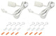 21036-2 , 1-Light Plug-In Hanging Socket Pendant With White Socket, Set of 2