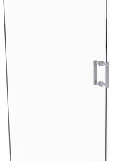 Contemporary 6" Twisted Accent Back to Back Shower Door Pull, Polished Chrome