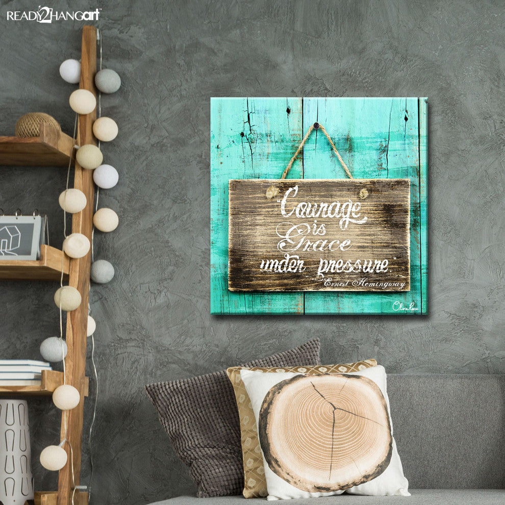 Ready2Hangart Courage Is Grace By Olivia Rose Canvas Art , 30" Hx30" W