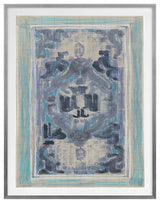 Rug Sketch 13 Fine Art Print, Silver, 22"x18"