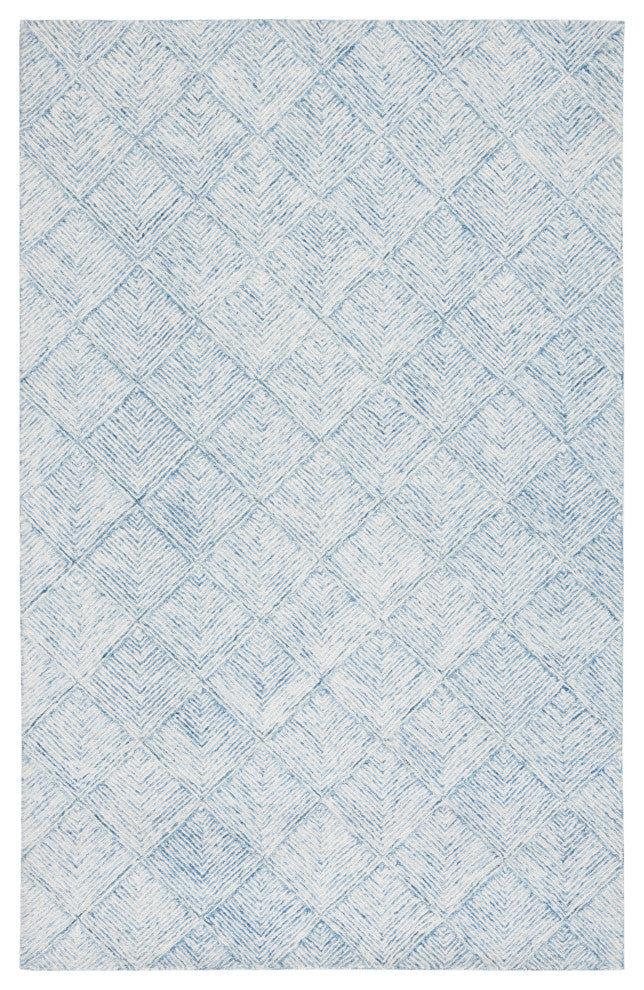 Safavieh Couture Abstract Collection, ABT428 Rug, Blue/Ivory, 6'x9'
