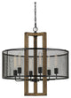 60W Monza Wood Chandelier With Mesh Shade