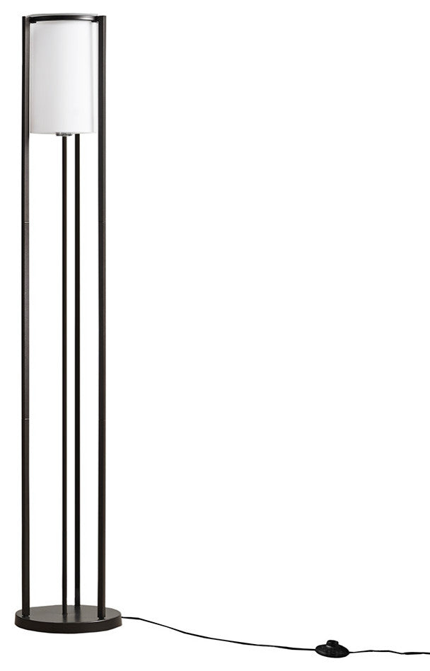 Martha Stewart Charlton Minimalist Modern Metal Floor Lamp, Black