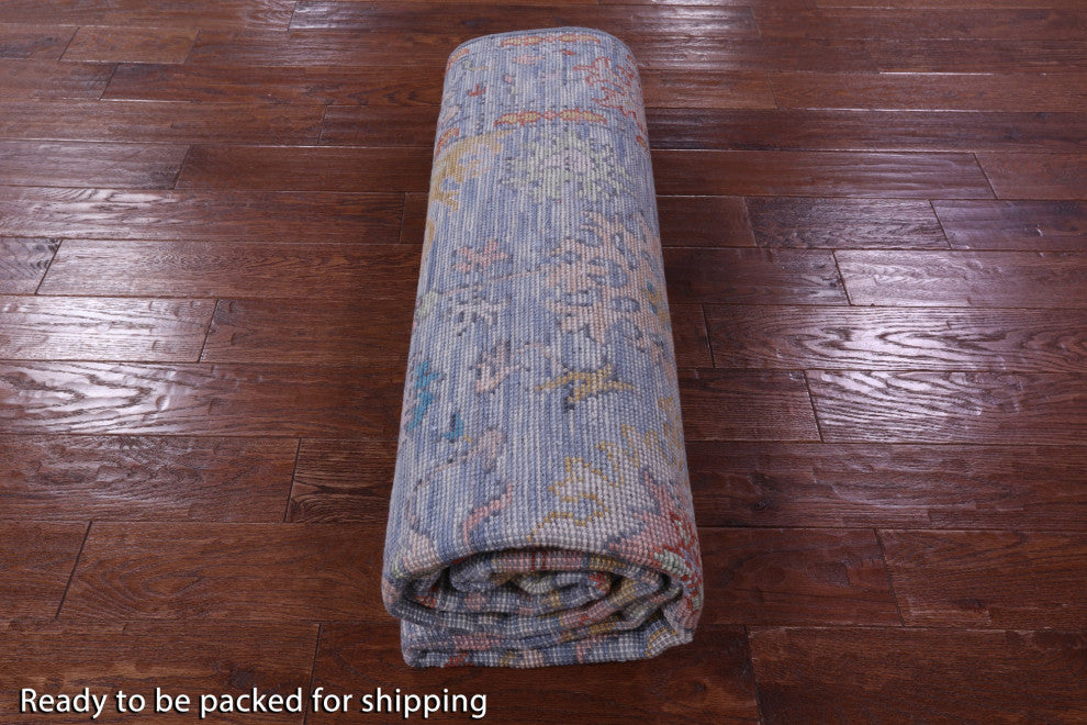 6' 5" X 9' 2" Turkish Oushak Hand-Knotted Wool Rug - Q14956