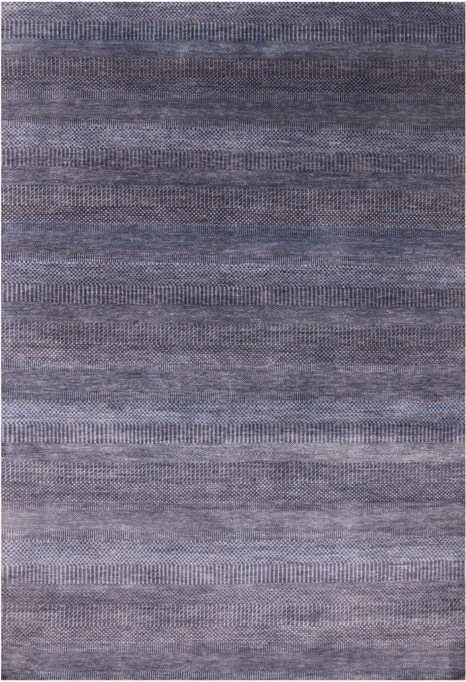 6' 0" X 8' 8" Savannah Grass Hand Knotted Wool and Silk Rug Q11404