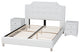 Carlotta Glam White Faux Leather Upholstered Full Size 3-Piece Bedroom Set