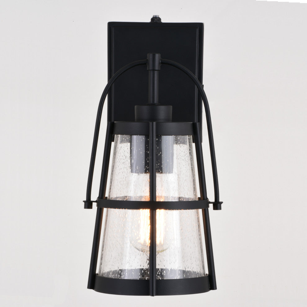 Portage Park 6.5" Outdoor Wall Light Matte Black