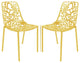 LeisureMod Modern Devon Aluminum Chair, Set of 2