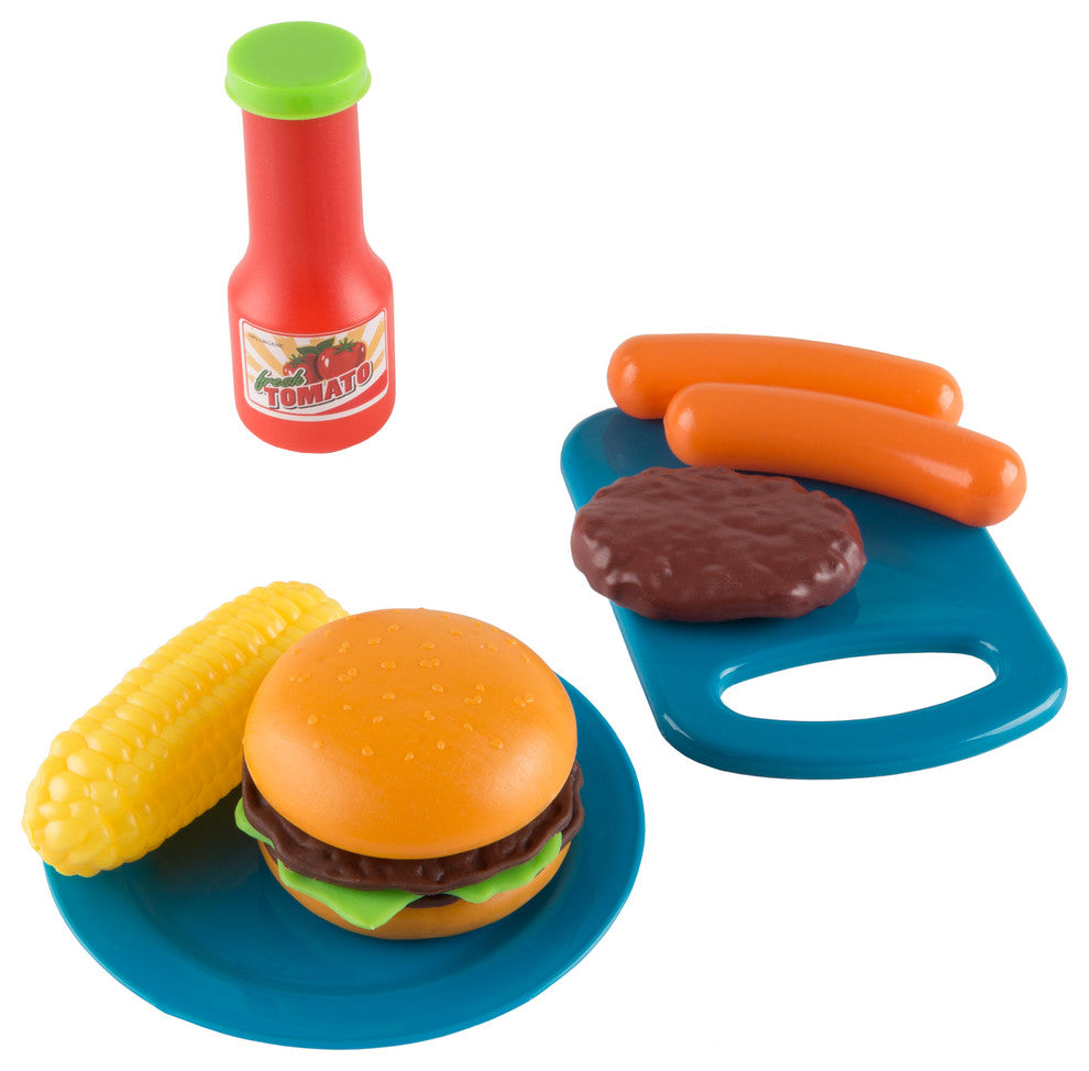 BBQ Grill Toy Set, Kids Playset with Realistic Sounds and Lights by Hey! Play!