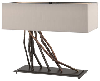 Brindille Table Lamp, Oil Rubbed Bronze, Flax Shade